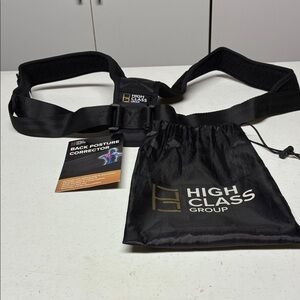 High Class Group Adjustable Posture Corrector Back Shoulder Support Brace Black